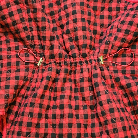 Croft and Barrow Red and Black Plaid Quilted Vest Women's Size XXL - Picture 5 of 7